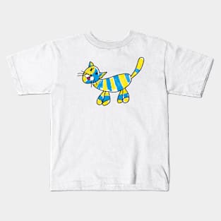 cat art  from Ukrainian children art Kids T-Shirt